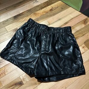 Abercrombie & Fitch Faux Leather Shorts